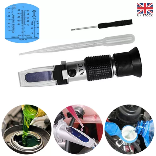 Universal Car Antifreeze Battery Tester Glycol Refractometer Engine Coolant Tool