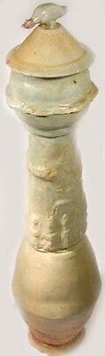 Medieval Dragon Song China Celadon Green Ceramic Funerary Offering Jar 1000AD 2