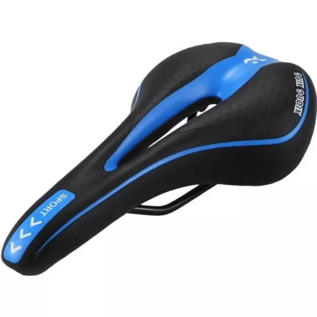 Selle confort gel coussin de VTT Vélo Bicyclette montagne route noir et bleu