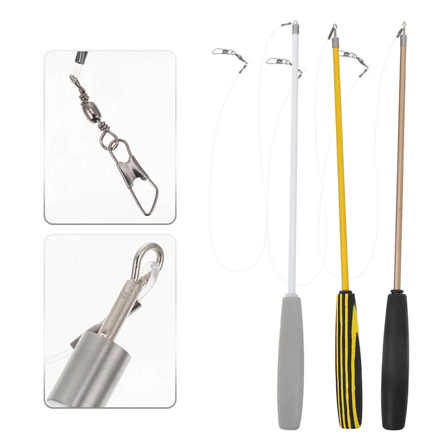 3 Pcs Cat Stick Indoor Cat Kitten Toys Cat Toy Fishing Pole Reel