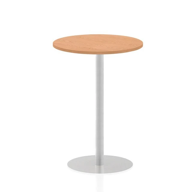 Dynamic Italia 800Mm Poseur Round Table Oak Top 1145Mm High Leg ITL0134
