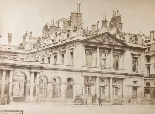 Ruines de La Commune DE Paris 1871 La façade du Palais-Royal France albuminé