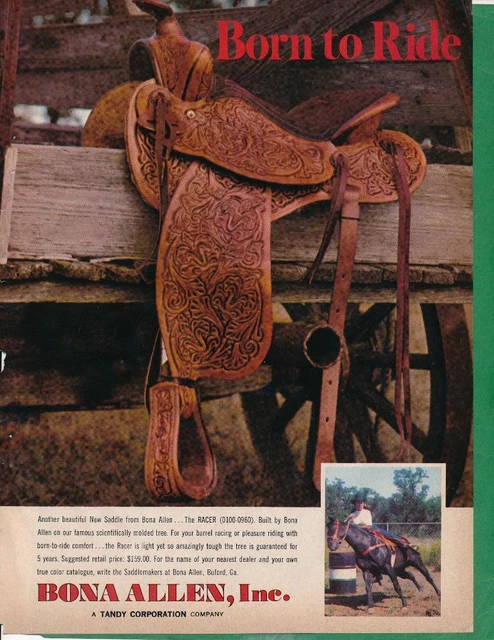 Magazine Ad - 1970 - Bona Allen Saddlery - Buford, GA - "The Racer"