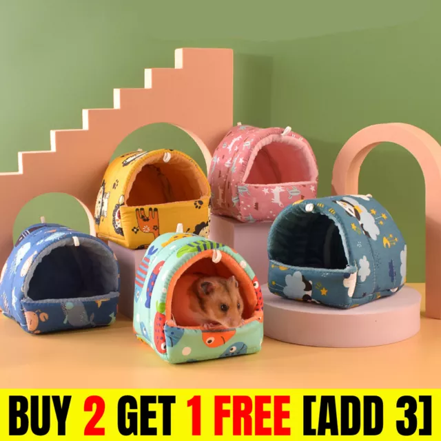 Small Animal Sleeping Bed Hamster House Guinea Pig Nest Rabbit Mat Mini Cage