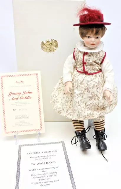 Vtg 1997 Museum Masterworks US Historical Society YOUNG JOHN 13" Porcelain Doll