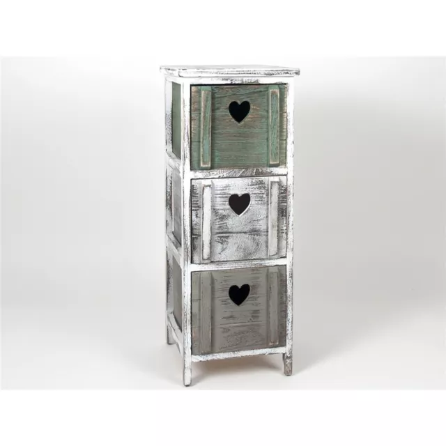 Mueble 3 Cajones "Hearts" 29 X 26 X 70 Cm (19322)