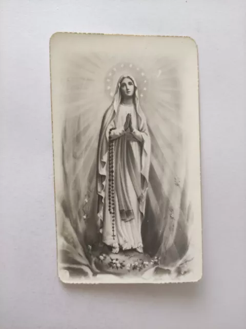 Nostra signora di Lourdes Immacolata concezione Madonna santino holy card