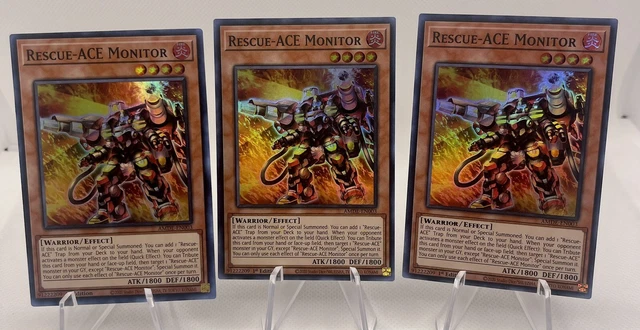 X3 Amde-En003 Rescue-Ace Monitor Yugioh Tcg Super Rare 1St Edition Near Mint