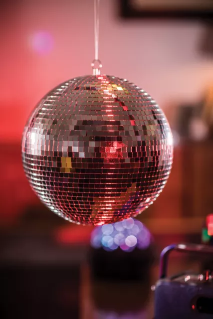 Mirror Ball Silver Glass Lightweight Party Disco DJ Hanging Point Various Sizes 2