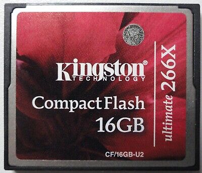 Tarjeta CF Kingston Ultimate 16 GB 266x CompactFlash (CF/16 GB-U2)