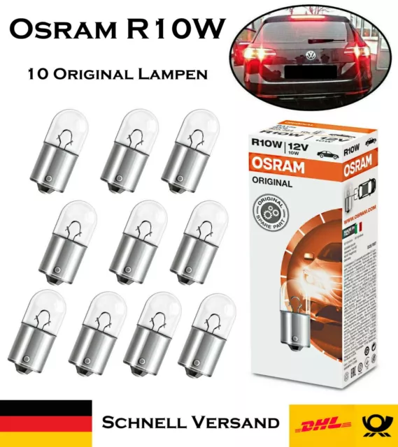 10x Osram R10W 12V BA15s 5008 Hecklicht Parklicht Rückfahrlicht Ersatz Lampe