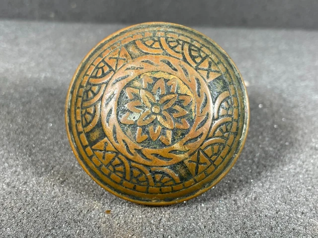 1 Single Antique Brass Door Knob Salvage Reclaimed Hardware Craft