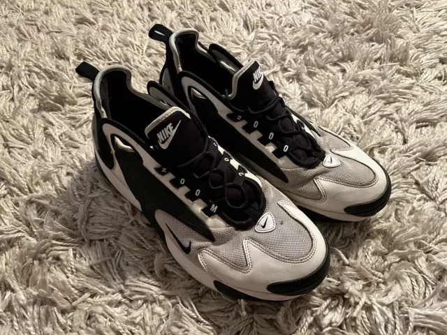 NIKE ZOOM 2K Trainers ZM Mens Size UK 10.5 White Black Sneaker