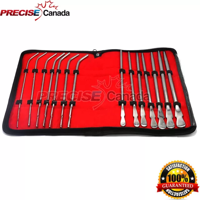 Stainless Steel 14 Pcs Set of Dittel & Van Buren Dilator Urithral Sounds OB/GYN Stainless Steel 14 Pcs Set of Dittel & Van Buren Dilator Urithral Sounds OB/GYN