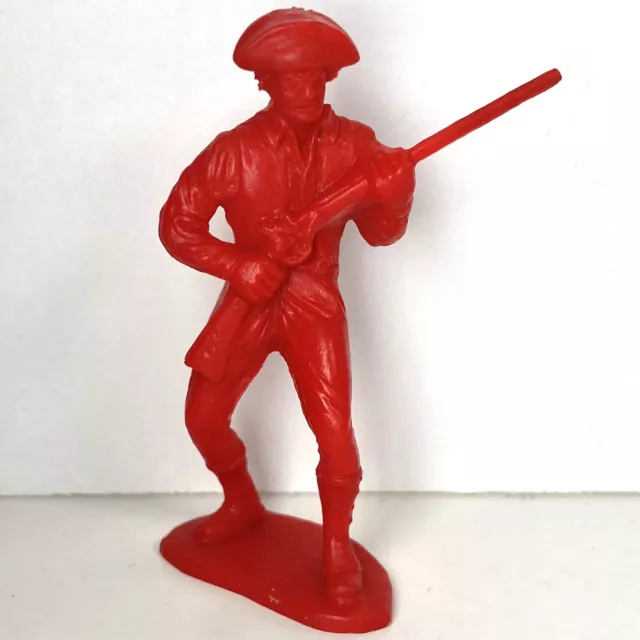 Ideal Toys 60mm Alamo Revolutionary War Red Plastic Toy Soldier Figure Walking