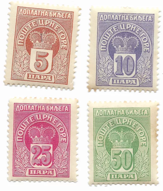 1907 - Port / postage due Mi P19/22, Sc J19/22 - Livraison 0€ dès 5 lots groupés