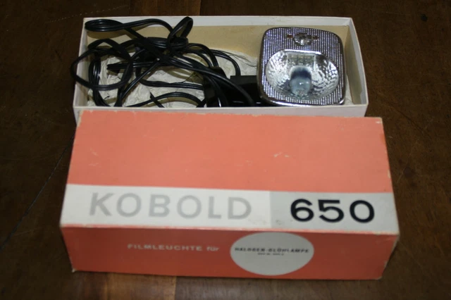Torche De Cinéma Vintage KOBOLD 650 Avec Coffret - Années 1970 - État De Marche - Occasion