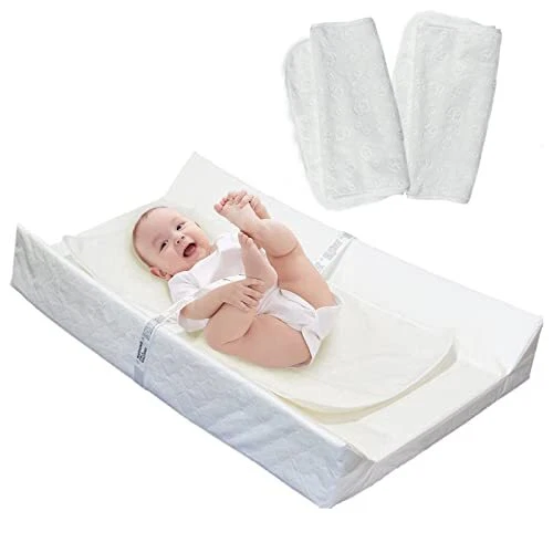 Truwelby Changing Pad with 3 Pack Ultra Soft Plush Liners Contoured Diaper Ch...