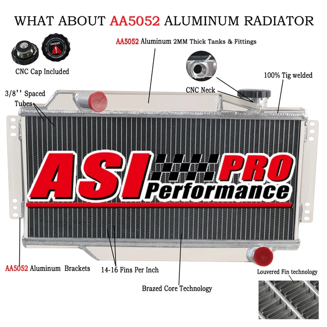 2 ROW ALUMINIUM Radiator For Triumph Spitfire MK3 MK4 1500 1964-1978 ...