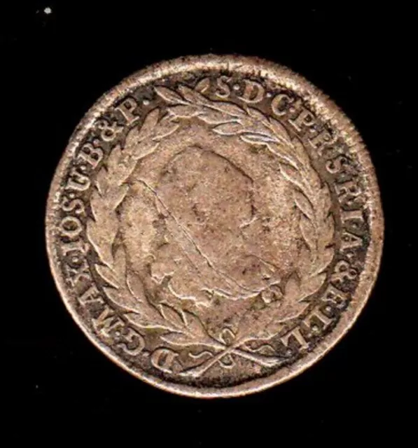 Austria Silver Coin , 10 Kreuzer, 1774 Year