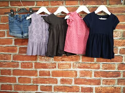 Bundle Le ragazze di età compresa tra 2-3 anni GAP Zara Estate prossima M&S T-shirt Pantaloncini Di Jeans 98CM
