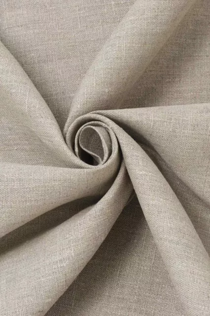 100% Natural Linen Fabric | Warren | Flax | Upholstery Curtains Blinds Cushions