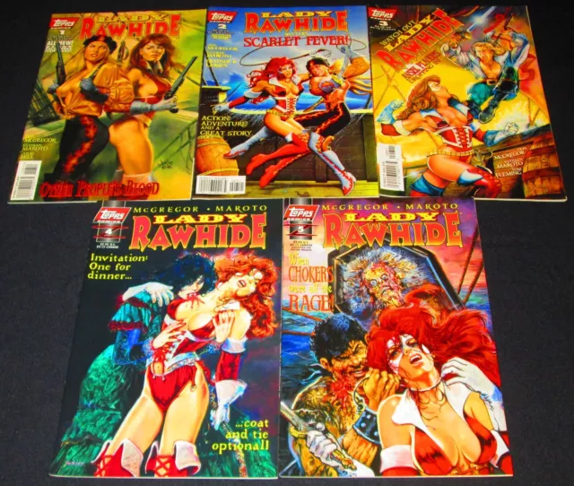 LADY RAWHIDE Vol. 2 Issues 1-5 ~ COMPLETE SERIES! [Topps 1996, 1st Print] VF/NM+