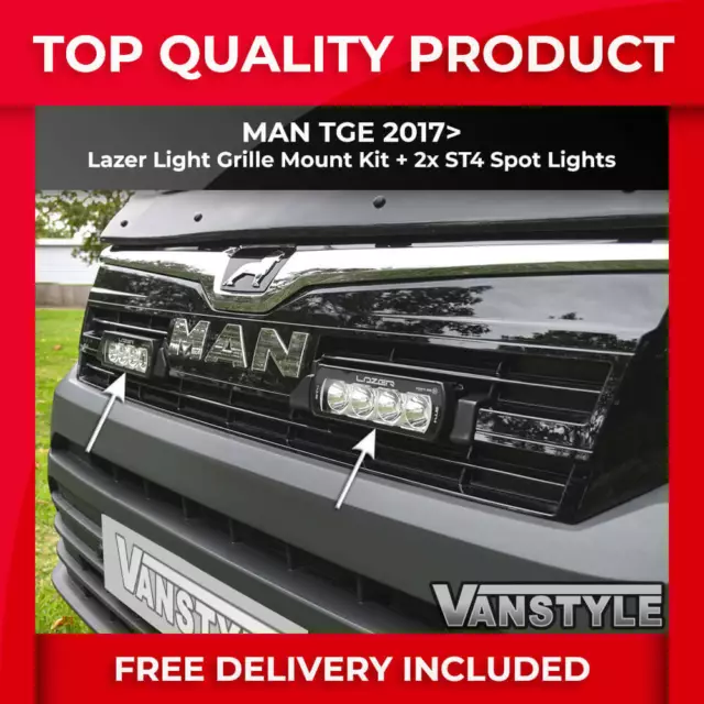 LAZER LAMPS ST4 Evoultion Led Spot Light Pair Grille Kit For Vw T6  Transporter £627.84 - PicClick UK