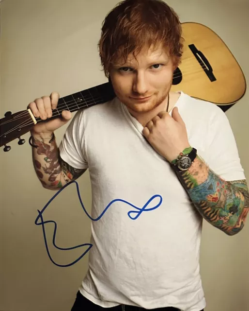 ED SHEERAN Signed 8x10 Photo..ENGLISH POP STAR Legend..Piece Of The Past COA