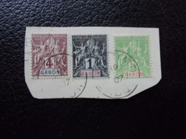 GABON- timbre yvert/tellier n° 16 18 19 obl (A11)