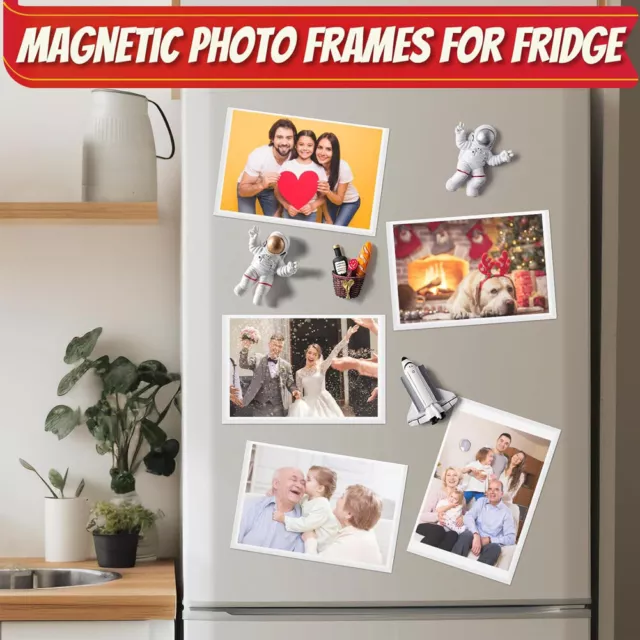 12X Magnetic Photo Frames Fridge 4x6 inches Magnet Pictures Clear Pocket Sleeves 3