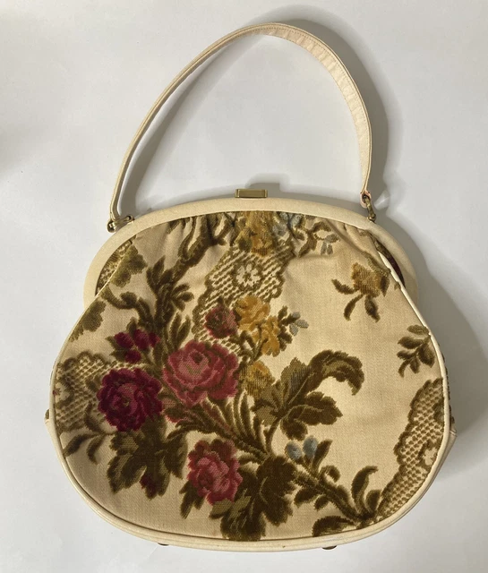 Vintage Harry Rosenfeld Floral Tapestry Handbag Purse-Saks Fifth Ave Vintage Harry Rosenfeld Floral Tapestry Handbag Purse-Saks Fifth Ave