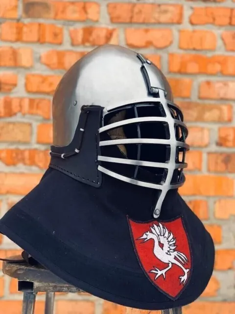 Mild Steel Armor Helmet Medieval Warrior Armor Costume Helmet