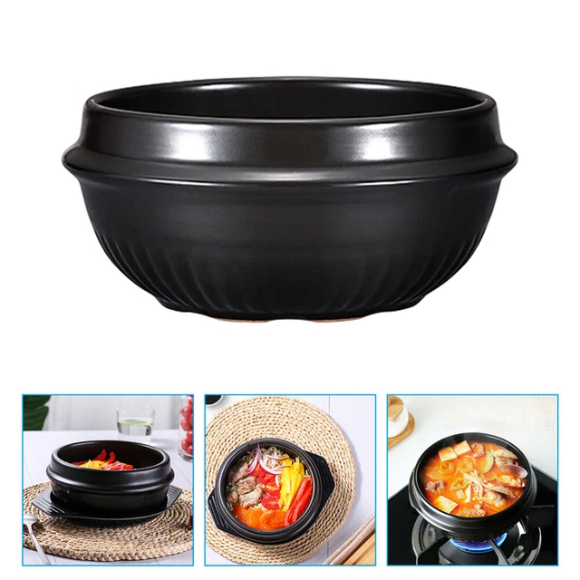 Casseruola di argilla giapponese disegnata a mano zuppa di stufato per uso domes
