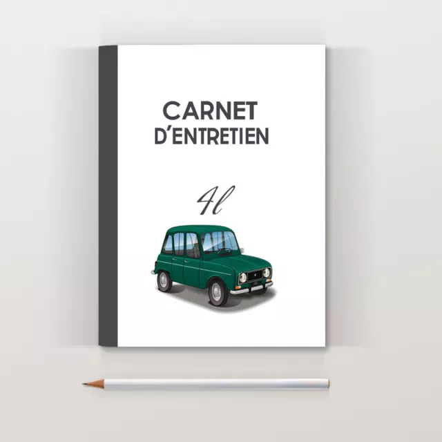 Carnet d'entretien 4L Renault 4 R4 vert foncé