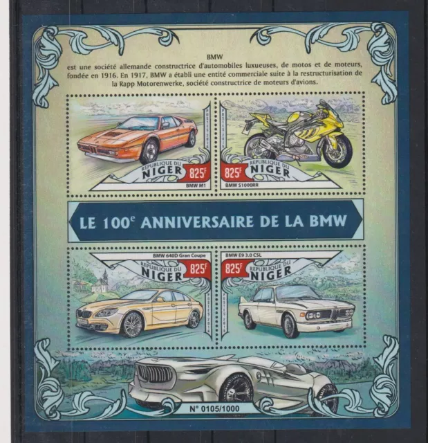 J598. Niger - MNH - 2016 - Transport - Cars - BMW