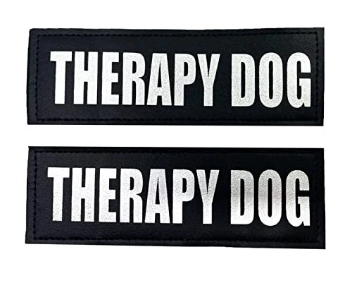 Reflective Therapy Dog Patches with Hook Backing for Service Animal Vests/Har...