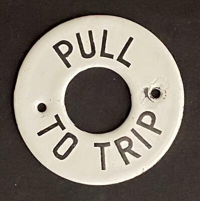 Pull To Trip Enamel Sign Door Plate Porcelain Advertising Plaque Switch Toilet