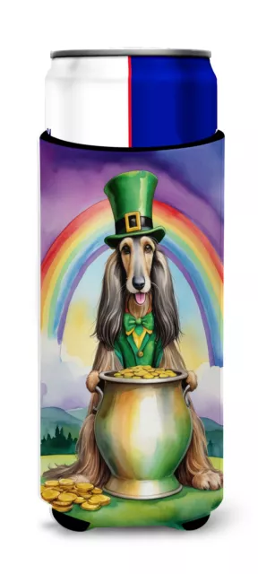 Afghan Hound St Patrick's Day Can Hugger for Slim Cans DAC5466MUK