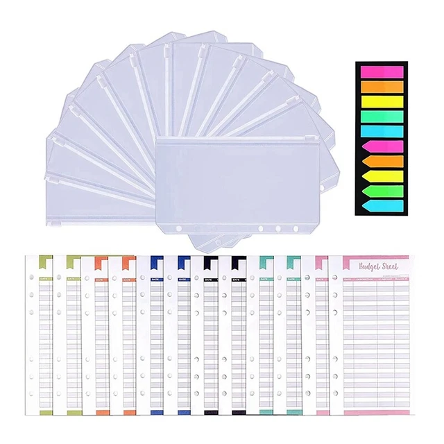 A6-Ordnertaschen, 12-Teilige Ordnertaschen, Budgetplaner, Transparentes PVC C2E4