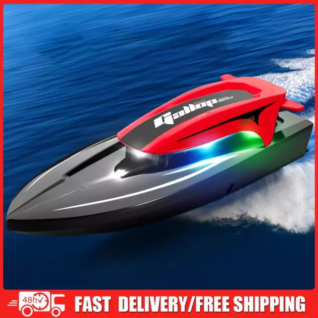 4CH 2.4GHz Electronic Runabout Dual Motor Water RC Speedboat Toy for Pools Lakes