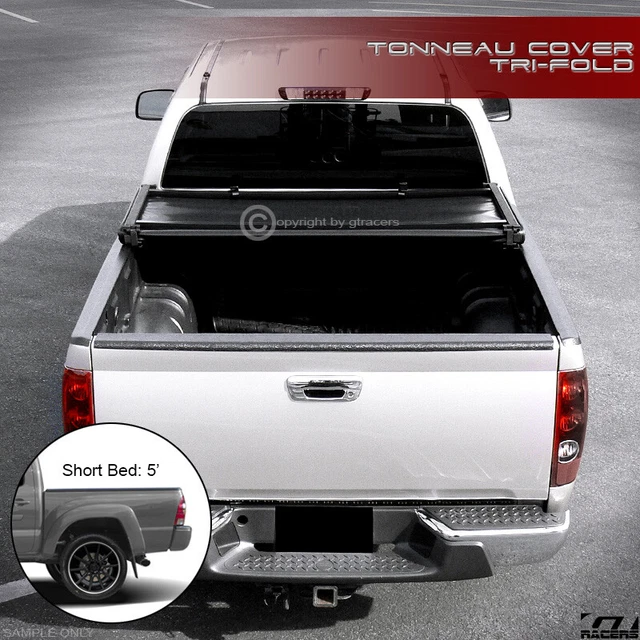 For 2016-2022 Toyota Tacoma With 5' Ft 60" Short Bed Tri-Fold Soft Tonneau Cover