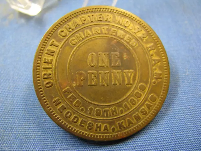 Neodesha Ks Orient Masonic #72 Penny Token Medal