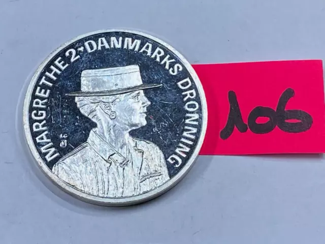 Silbermünze Dänemark - 1990 - 200 Kroner - 50. Geburtstag Königin Margarethe II. 2