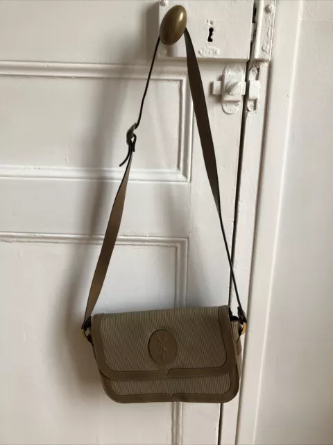 Yves Saint Laurent YSL Paris PVC cuir Bandoulière 1970 1980 luxe sac à main 3