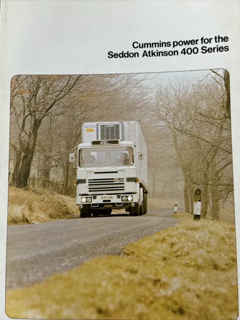 Seddon Atkinson 400 Series Range Truck Sales Information Brochure Frameable