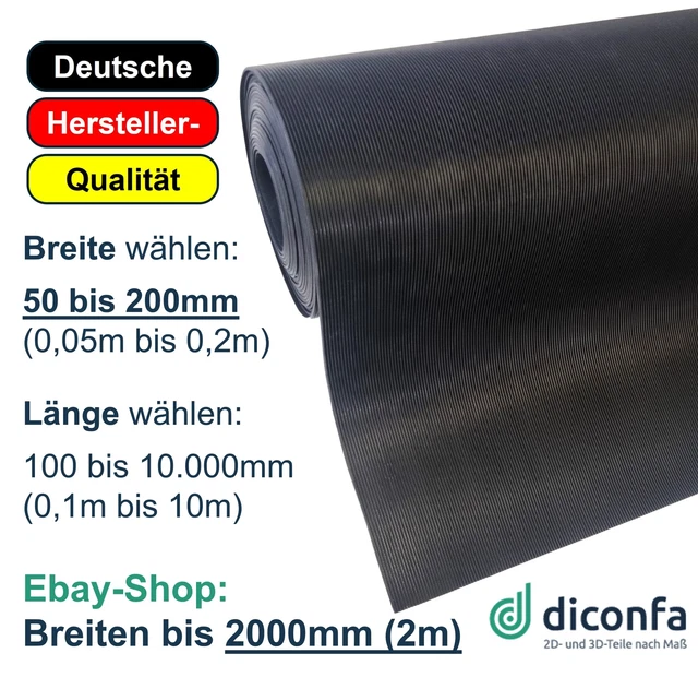 Gummimatte Meterware 2m Breit
