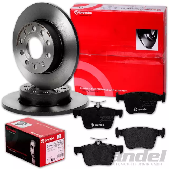 brembo BREMSSCHEIBEN + BELÄGE HINTEN für VW GOLF 7 TOURAN 5T AUDI A3 LEON KAROQ