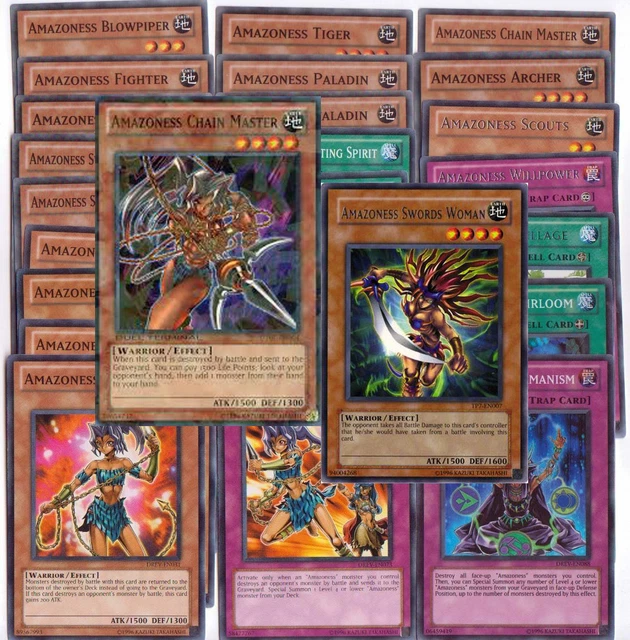 YUGIOH AMAZONESS DECK Upgrade builder lot 25 Cards with Free Yugioh Figure  [Toy $39.95 - PicClick