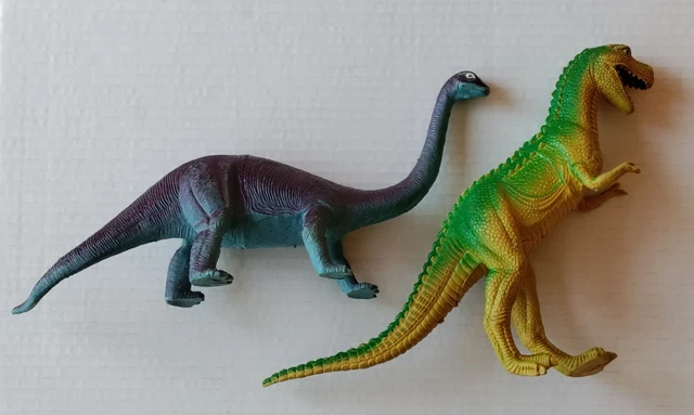 Vintage 1985 Imperial Dinosaur Lot Of 2 T-Rex And Brontosaurus